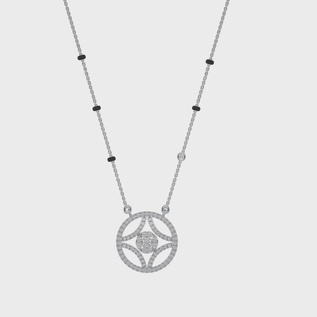 Saanvi Diamond Mangalsutra Customizable modern mangalsutra handmade in 18 karat white gold video