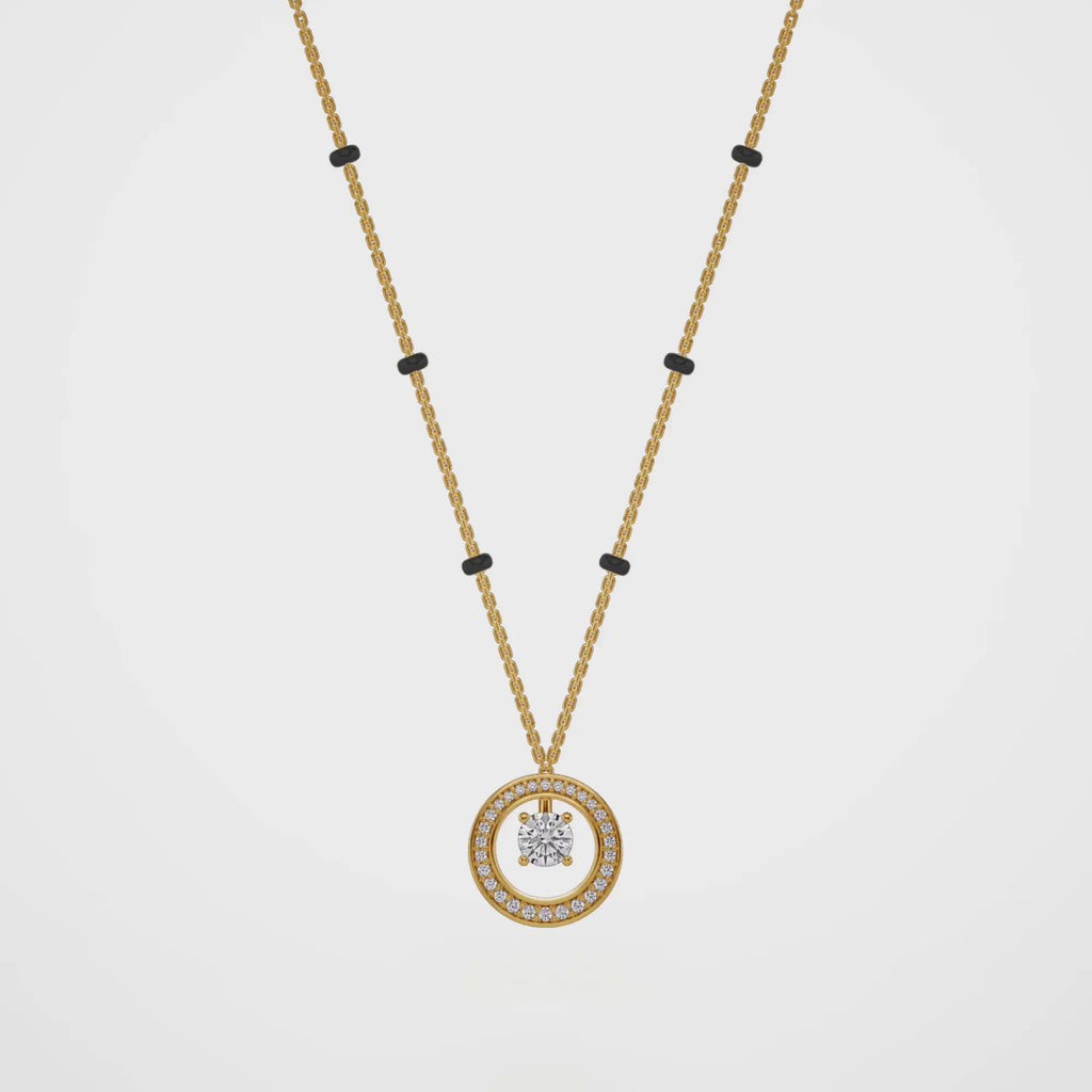 Tara Diamond Mangalsutra Customizable modern mangalsutra handmade in 18 karat yellow gold video