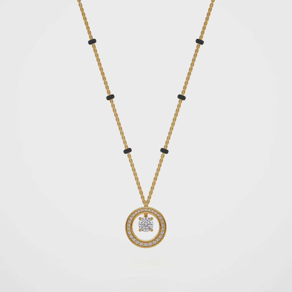 Tara Diamond Mangalsutra Customizable modern mangalsutra handmade in 18 karat yellow gold video