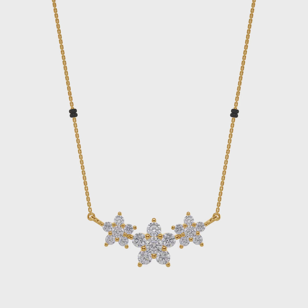 Kiran Diamond Mangalsutra Customizable modern mangalsutra handmade in 18 karat yellow gold video