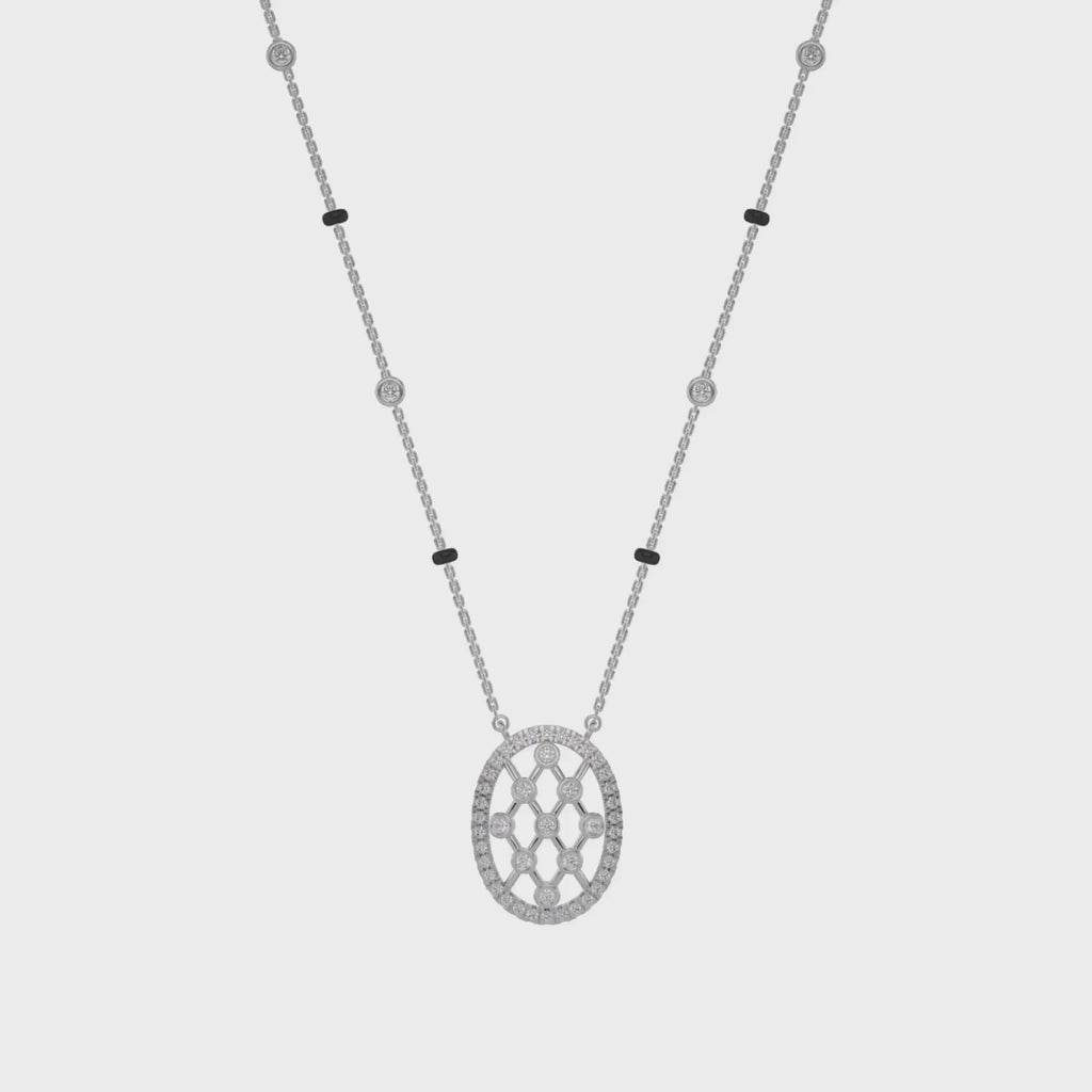 Rekha Diamond Mangalsutra Customizable modern mangalsutra handmade in 18 karat white gold video