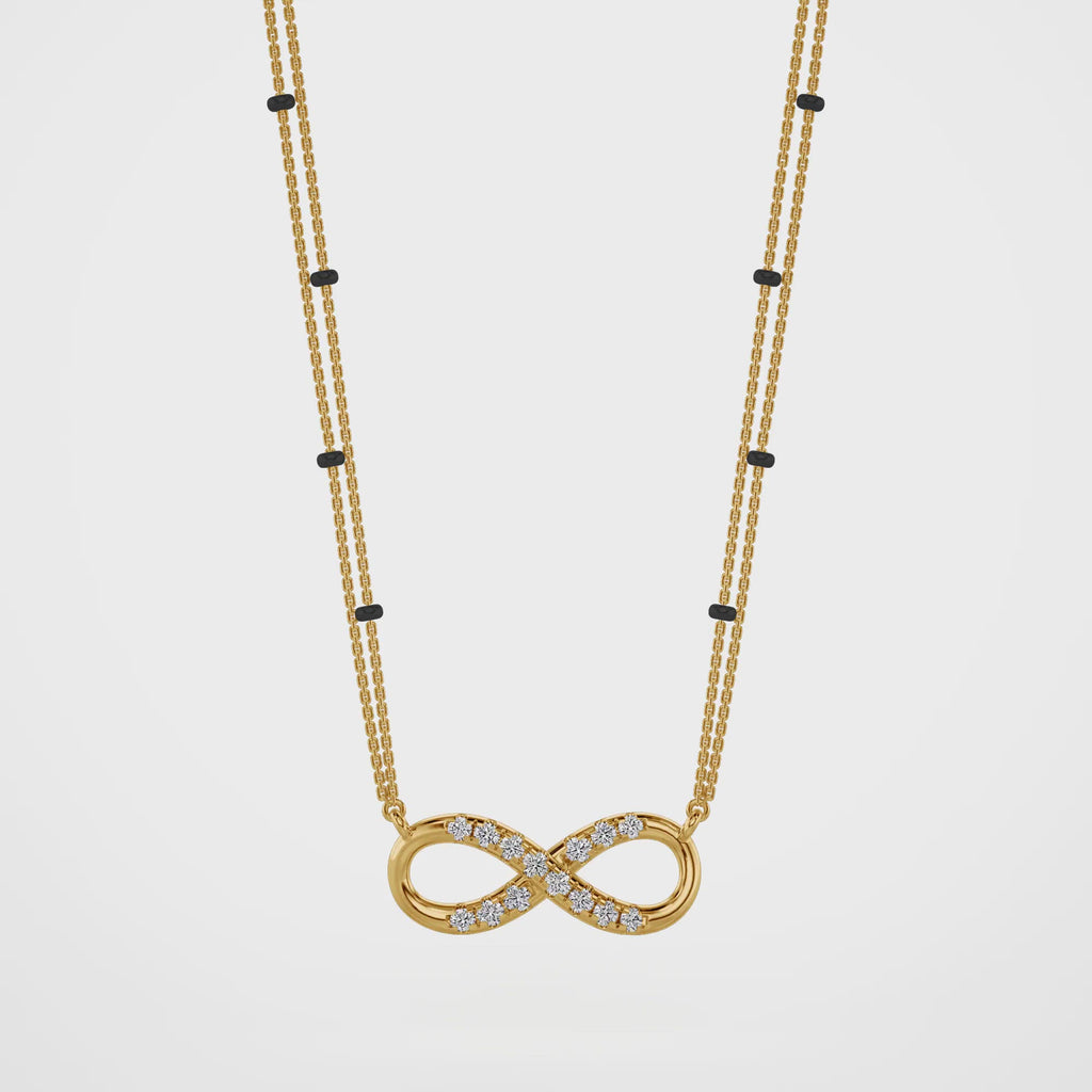 Ashna Diamond Mangalsutra Customizable modern mangalsutra handmade in 18 karat yellow gold video