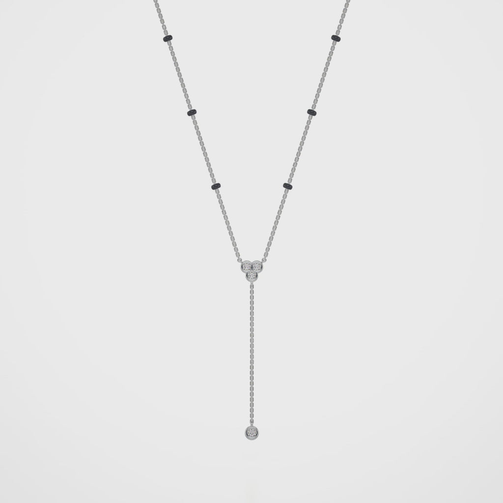 Lira Diamond Mangalsutra Customizable modern mangalsutra handmade in 18 karat white gold video