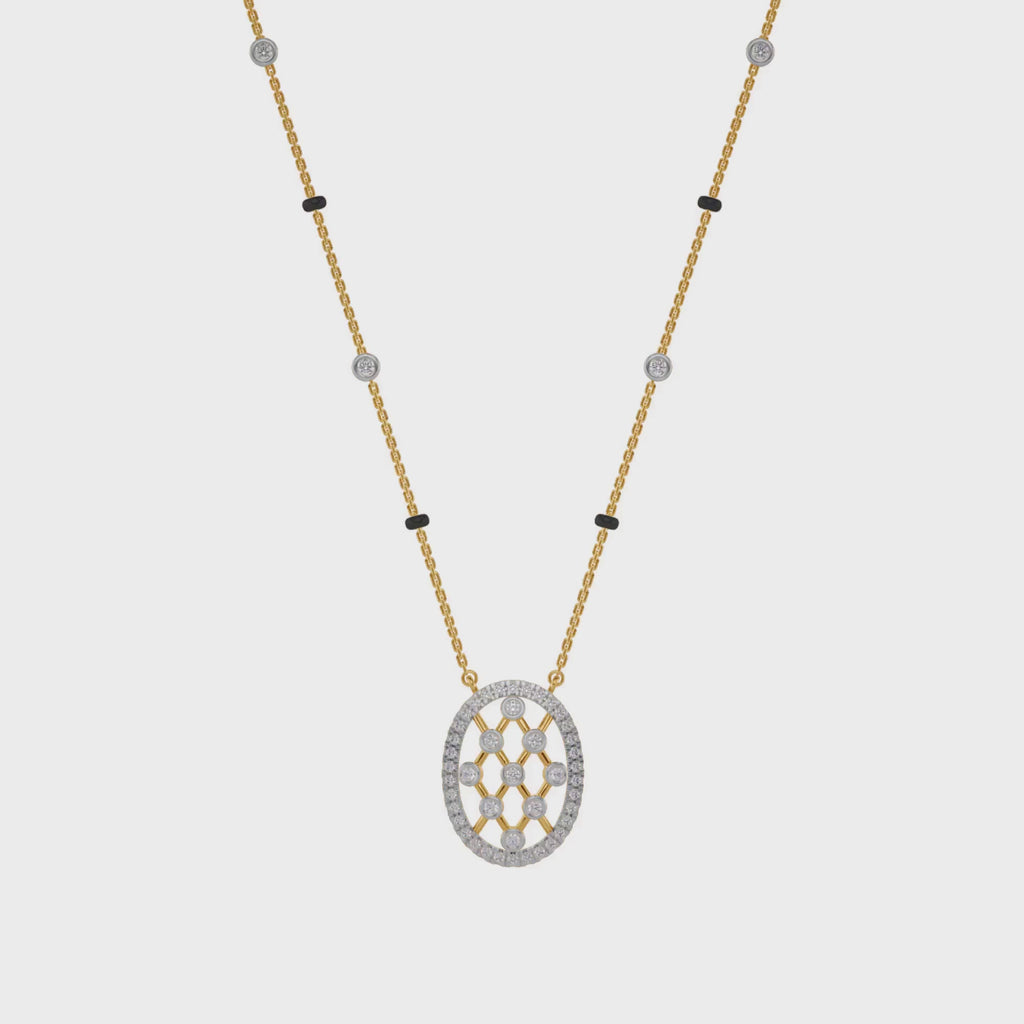 Rekha Diamond Mangalsutra Customizable modern mangalsutra handmade in 18 karat yellow gold video