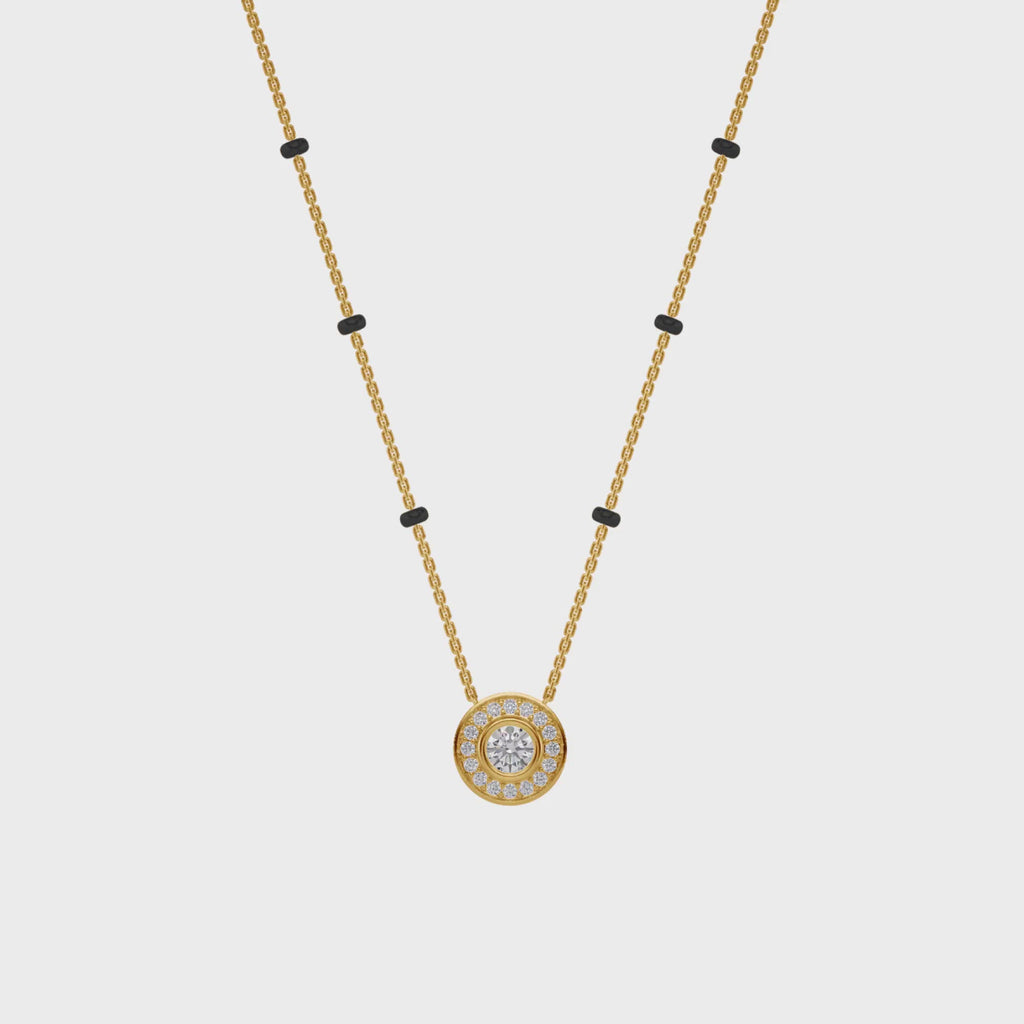 Eesha Diamond Mangalsutra Customizable modern mangalsutra handmade in 18 karat yellow gold video