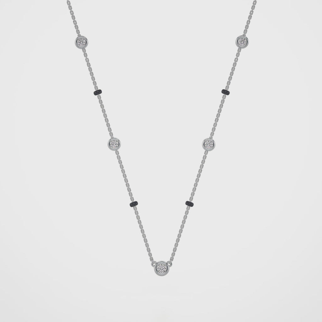 Naira Diamond Mangalsutra Customizable modern mangalsutra handmade in 18 karat white gold video