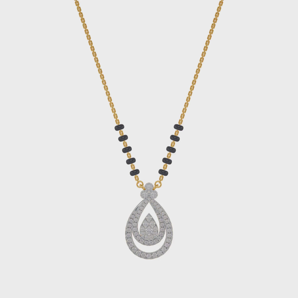 Kripali Diamond Mangalsutra Customizable modern mangalsutra handmade in 18 karat yellow gold video