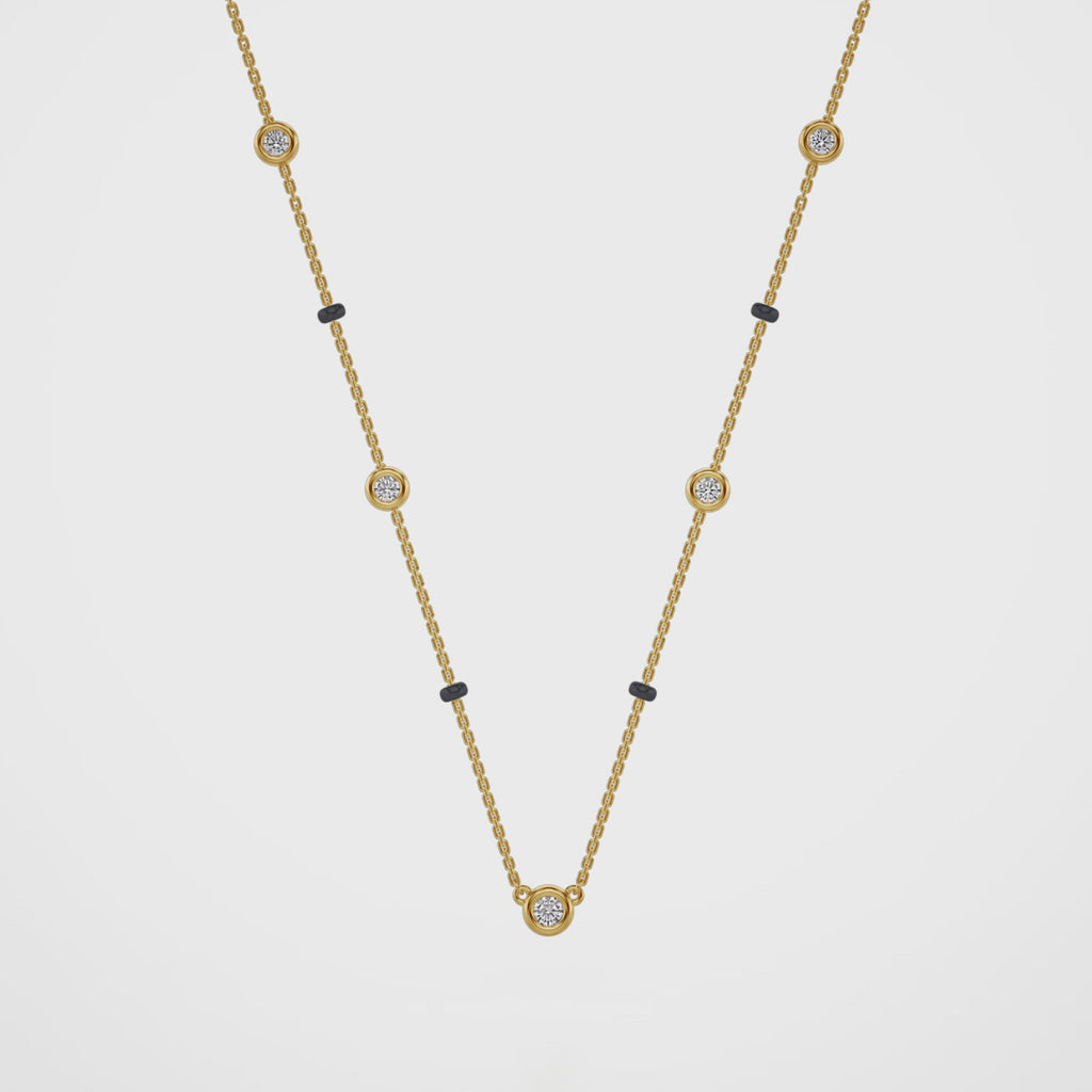 Naira Diamond Mangalsutra Customizable modern mangalsutra handmade in 18 karat yellow gold video