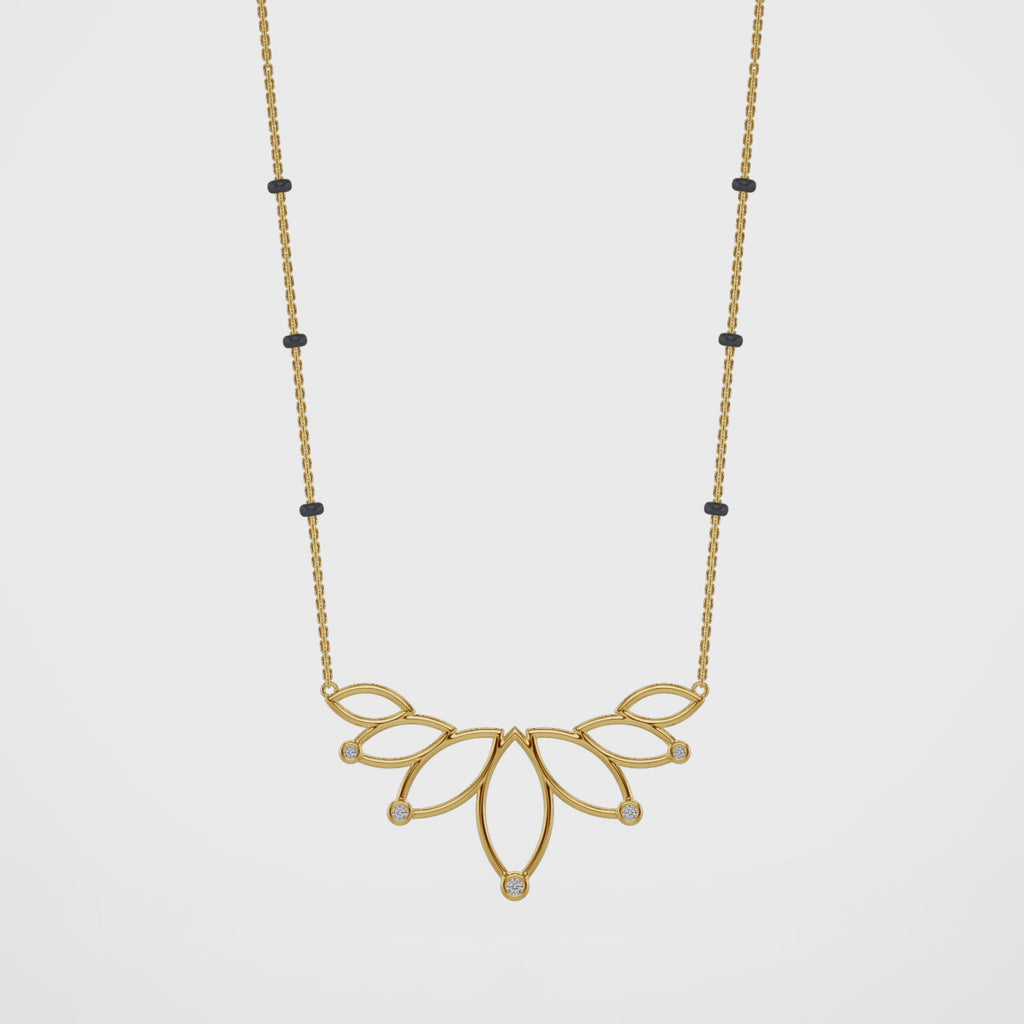 Rahi Diamond Mangalsutra Customizable modern mangalsutra handmade in 18 karat yellow gold video