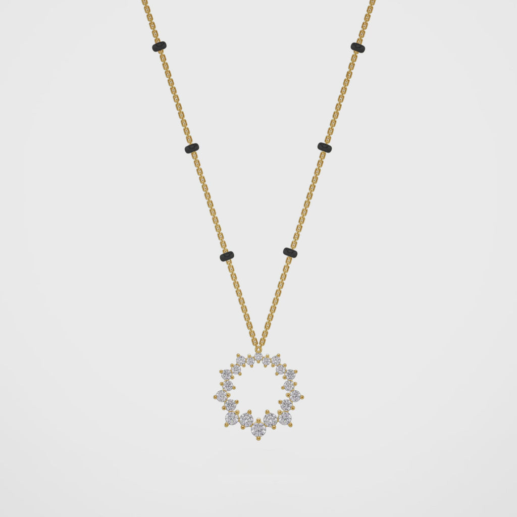 Mita Diamond Mangalsutra Customizable modern mangalsutra handmade in 18 karat yellow gold video