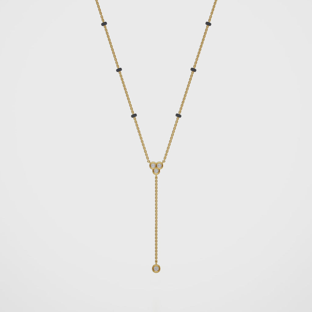 Lira Diamond Mangalsutra Customizable modern mangalsutra handmade in 18 karat yellow gold video