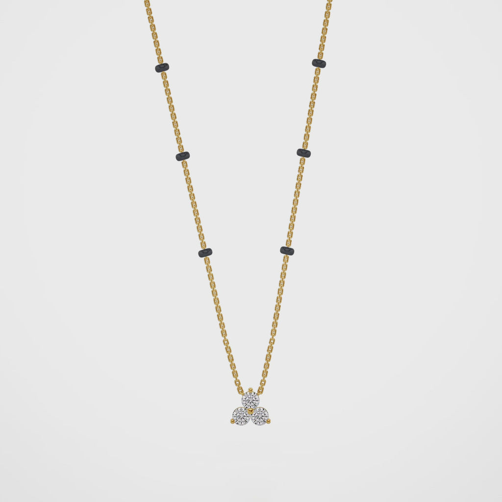 Mila Diamond Mangalsutra Customizable modern mangalsutra handmade in 18 karat yellow gold video