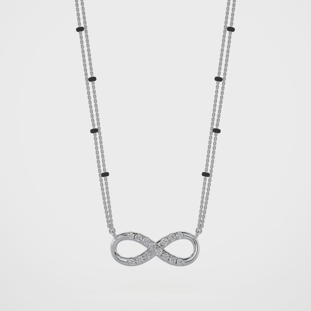 Ashna Diamond Mangalsutra Customizable modern mangalsutra handmade in 18 karat white gold video