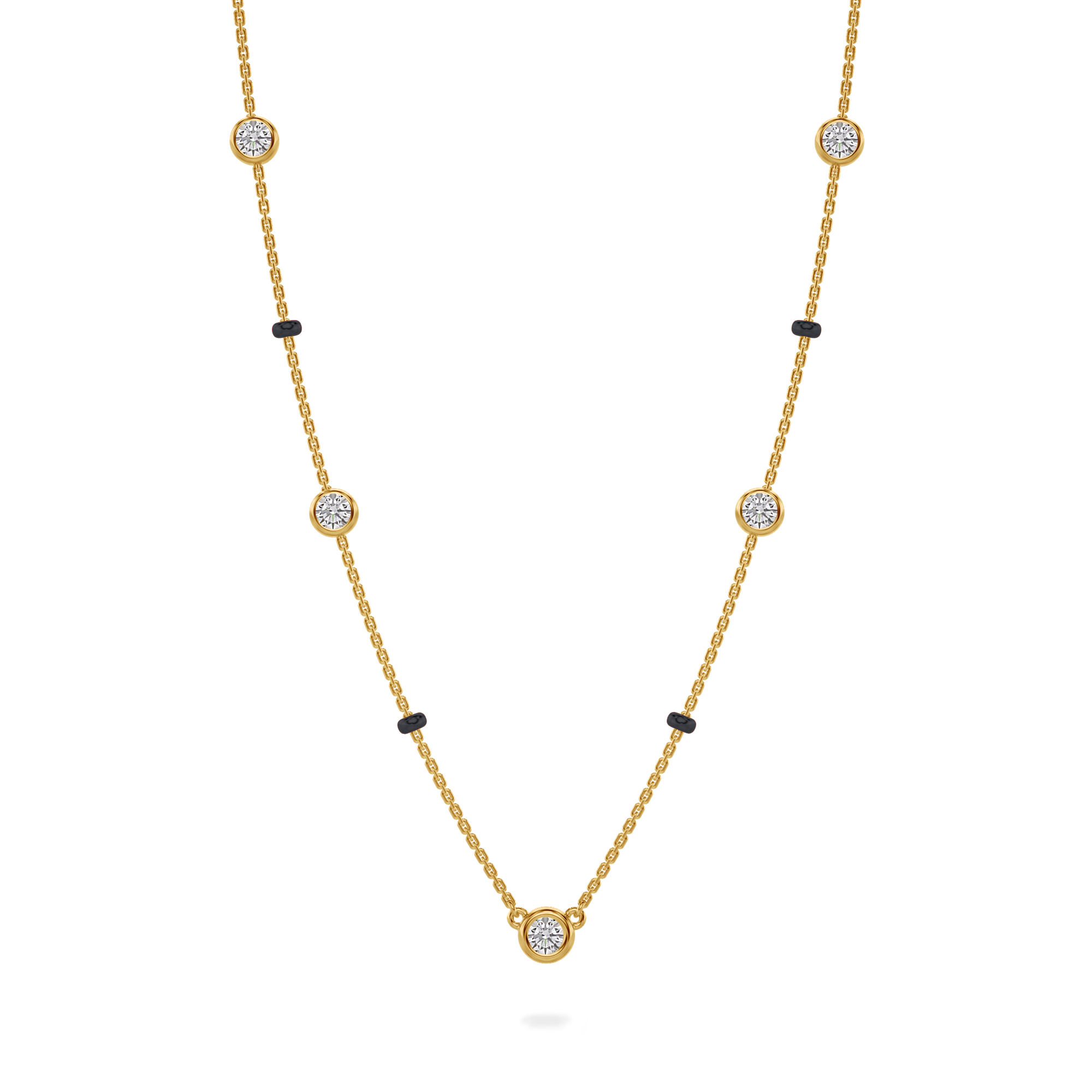 Gold diamond deals mangalsutra with price