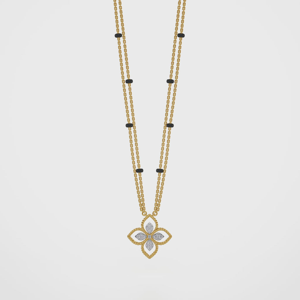 Manali Diamond Mangalsutra Customizable modern mangalsutra handmade in 18 karat yellow gold video