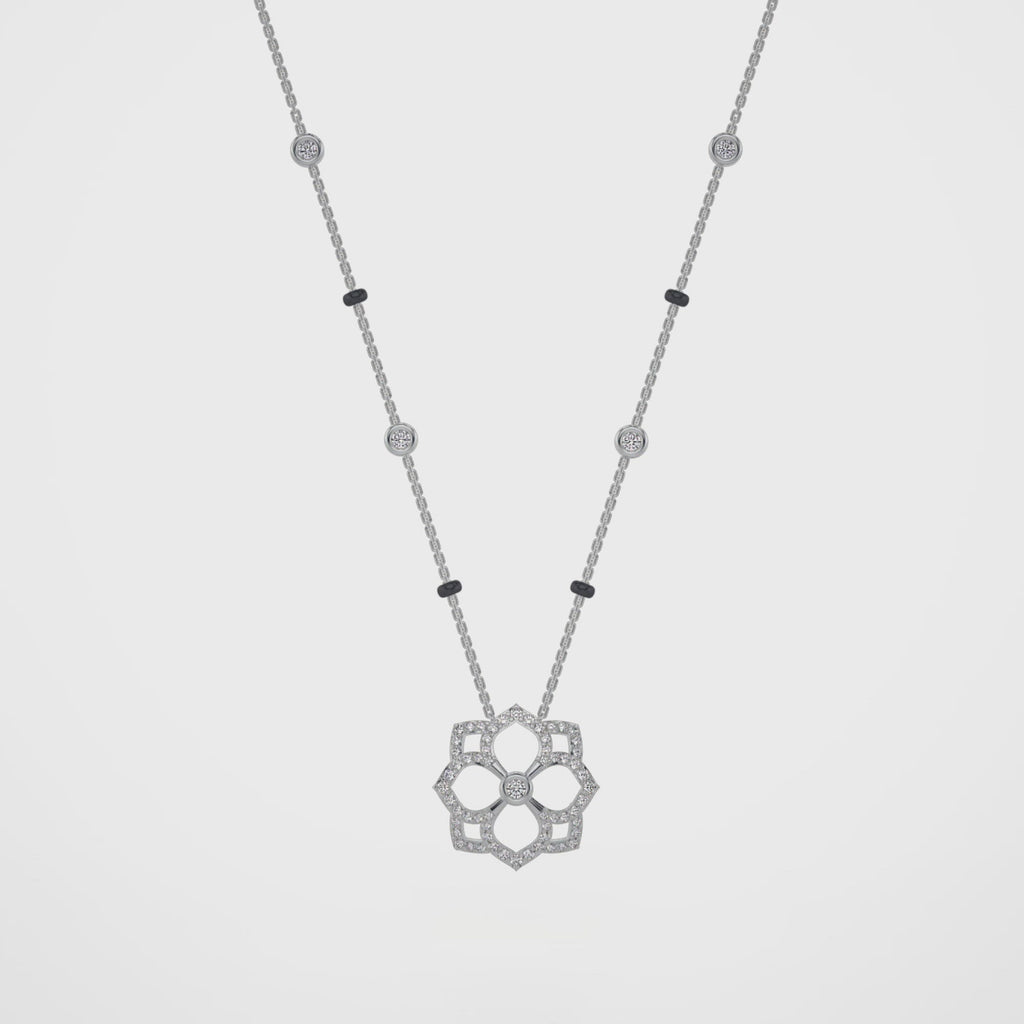 Alina Diamond Mangalsutra Customizable modern mangalsutra handmade in 18 karat white gold video