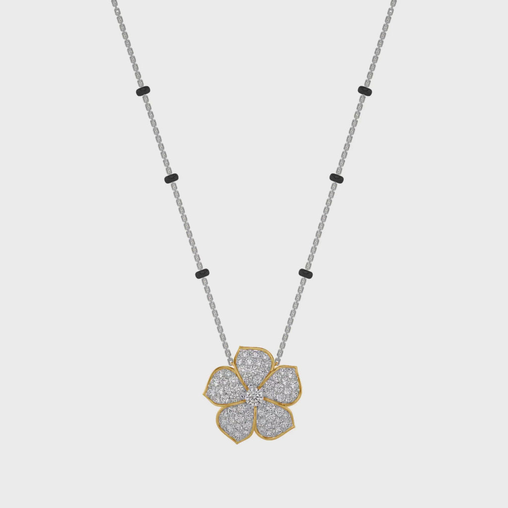 Myra Diamond Mangalsutra Customizable modern mangalsutra handmade in 18 karat white gold video