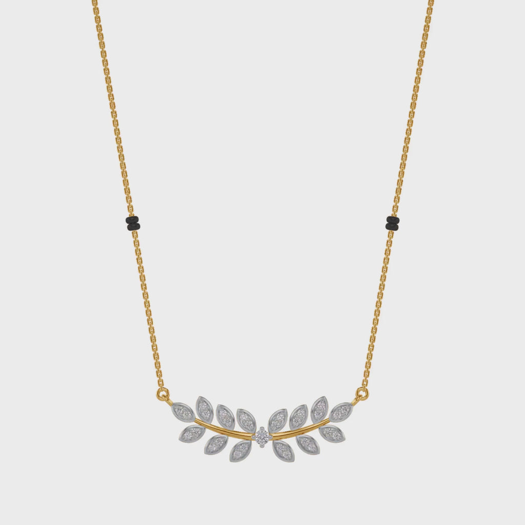 Miraya Diamond Mangalsutra Customizable modern mangalsutra handmade in 18 karat yellow gold video