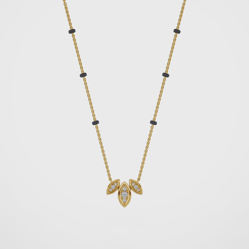 Mitali Diamond Mangalsutra Customizable modern mangalsutra handmade in 18 karat yellow gold video