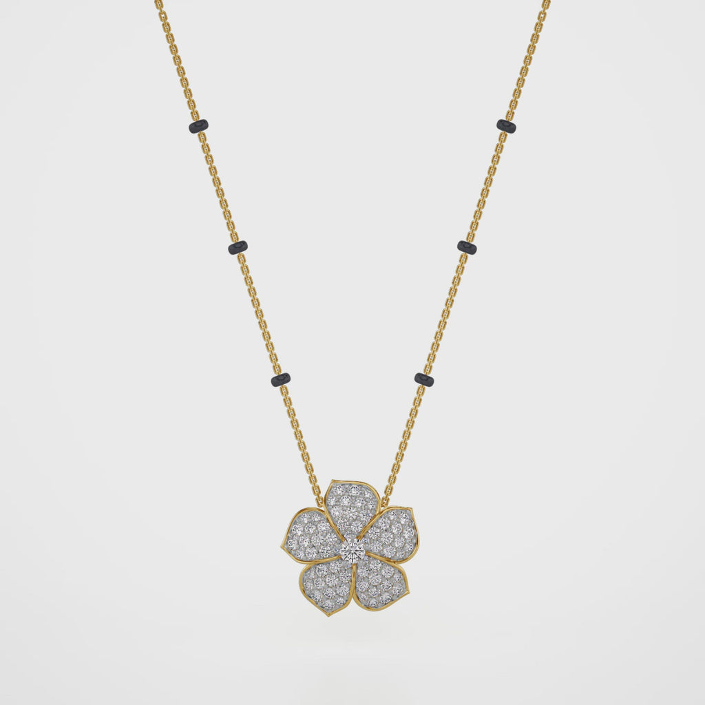 Myra Diamond Mangalsutra Customizable modern mangalsutra handmade in 18 karat yellow gold video